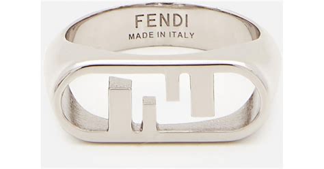 fendi baguette ring silver|Fendi ff ring.